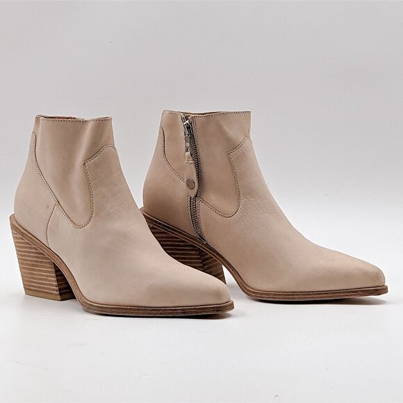 Rag&Bone Women Razor Nubuck Western Block heel ankle Boots size 9US EUR 39.5 - Picture 1 of 8
